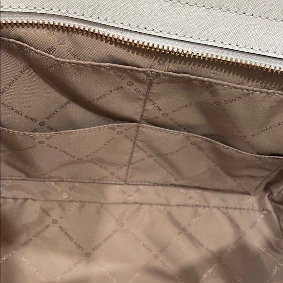 Michael Kors White and Gold Studded Satchel - Picture 12 of 13